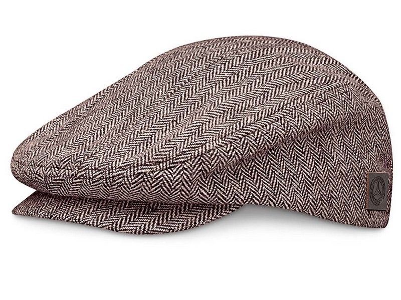 Кепка Mercedes Flat Cap, Brown / Beige, артикул B66041503Официальная коллекция Mercedes, 2014 год