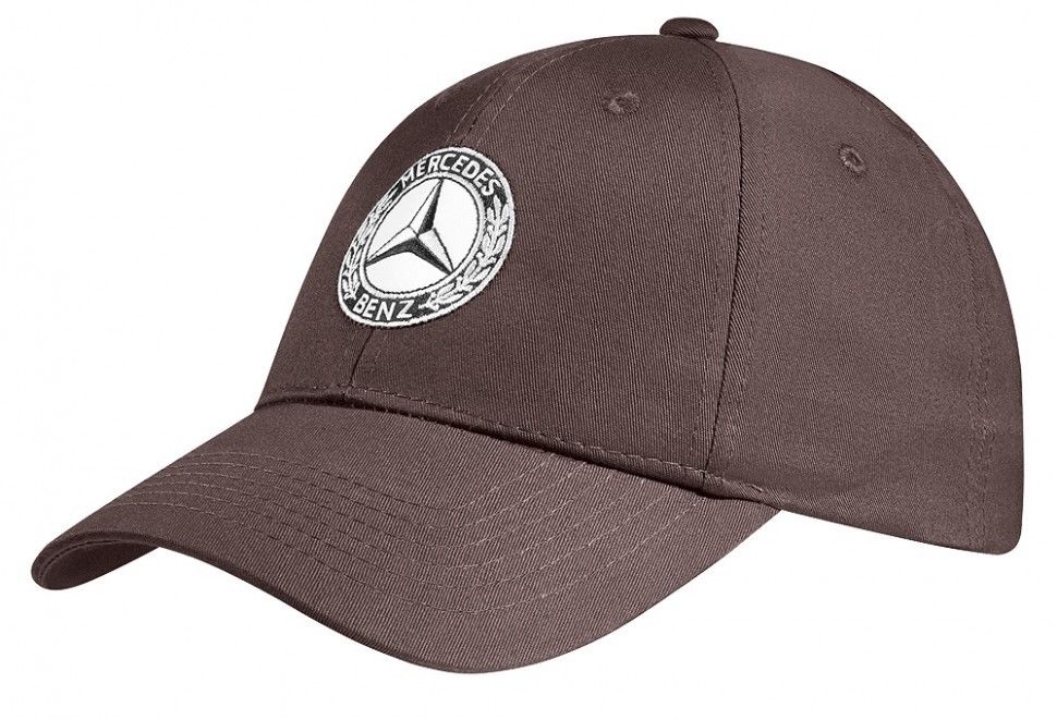 Мужская бейсболка Mercedes-Benz Men’s cap, Classic, Brown, артикул B66041516Официальная коллекция Mercedes, 2015 год