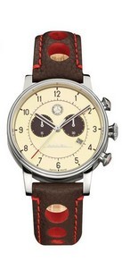 Мужские наручные часы Mercedes-Benz Men’s Chronograph Watch, Classic 300 SL, beige / brown / red,
