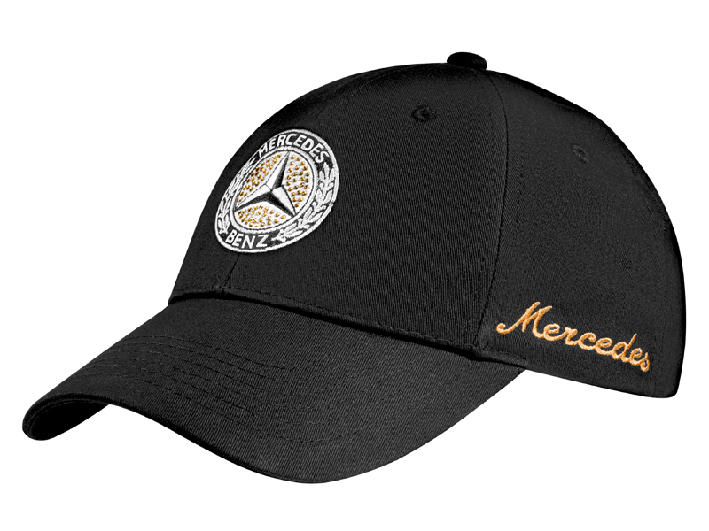 Женская бейсболка Mercedes-Benz Women's cap with Swarovski, Classic, Black, артикул B66041517Официальная коллекция Mercedes, 2015 год